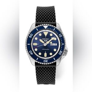 * SOLD * Automatic SEIKO 5 Sports Series SRPD93 42mm 100m Blue Bezel Dive Watch